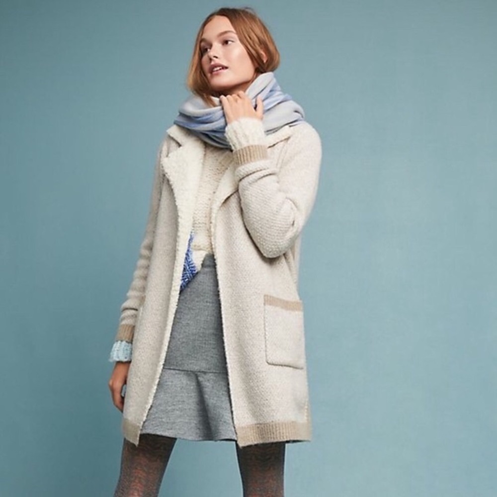 Anthropologie Cream Cardigan Sweater